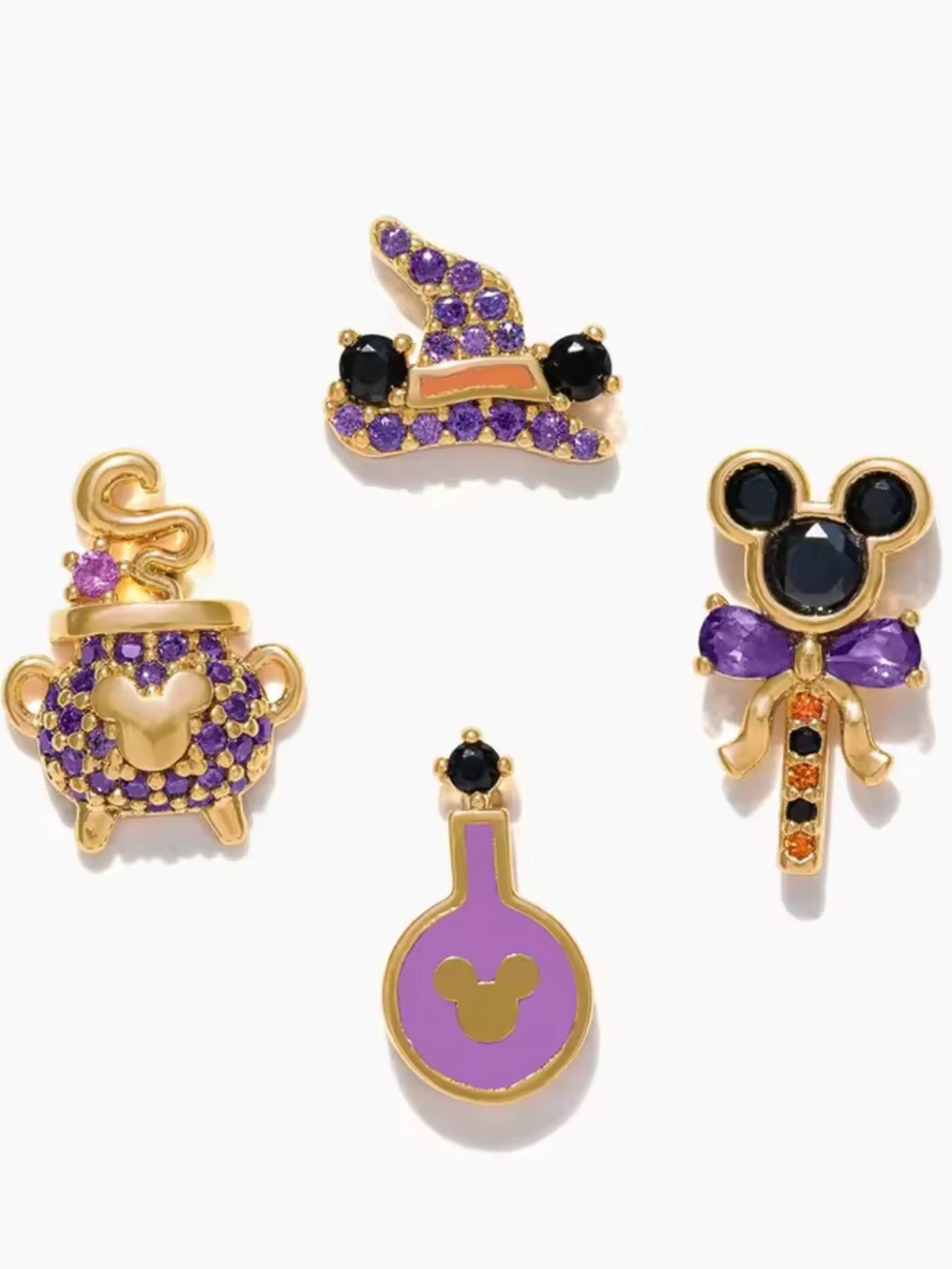 Mickey Potion & Magic Icons Set, Disney Mickey and Minnie Halloween Earrings Set
